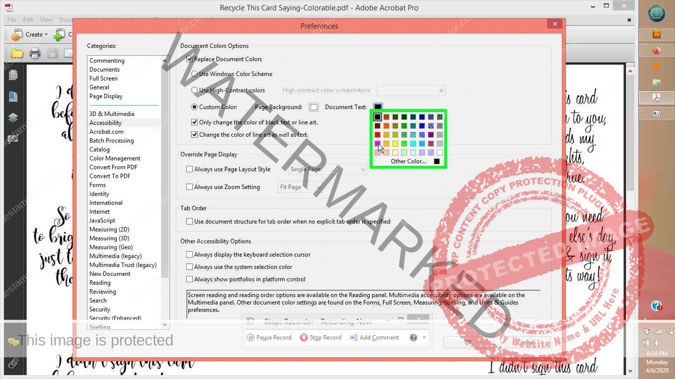 Change Color in a PDF Document – The Stamp Doctor